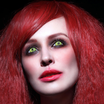 Карнавальные линзы Lensmam Deathly Yellow Фото 2